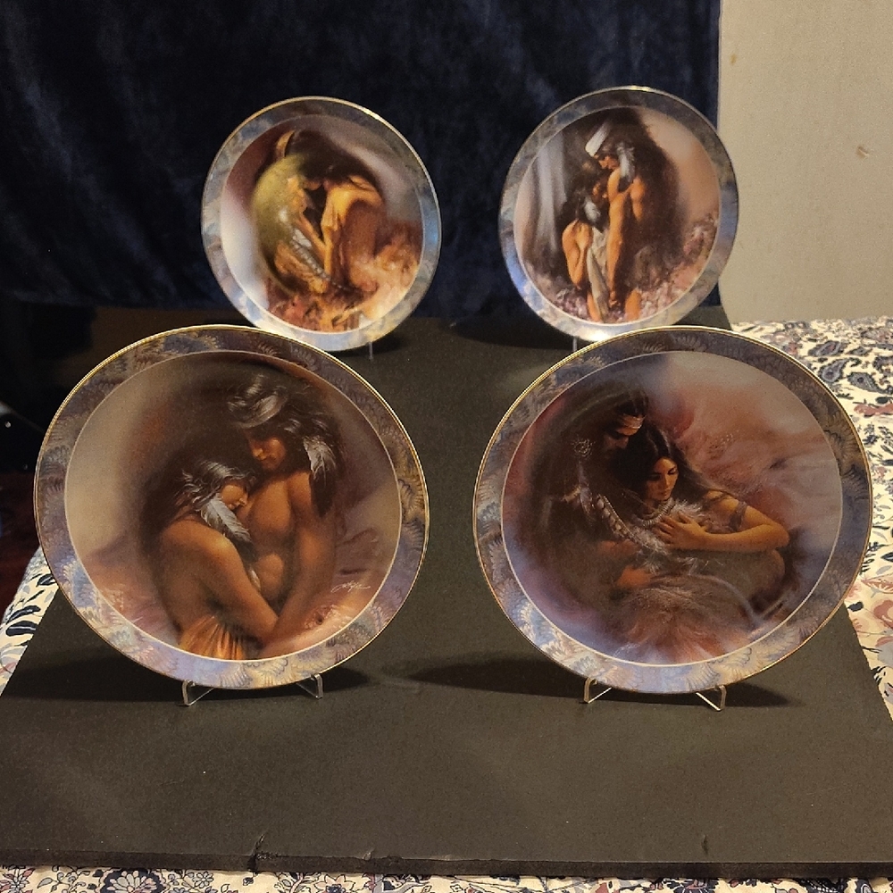 Vintage Collector Plates with Native American Art (By Lee Bogle)